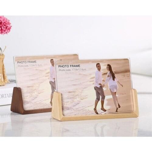 Solid Wood Photo Frame Table Decoration Nordic Simple Picture Frame Home Office Creative Wedding Photo Frame Wooden Ornaments