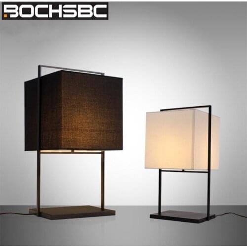 BOCHSBC Modern Simple Desk Lights Bedroom Bedside Lampara Art Decoration Table Lamp for Hotel Club Room Dining Room LED Lights