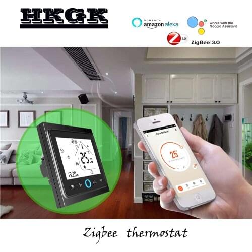 95-240VAC ZigBee Thermostat 2P 4P fan coil Thermostat for heating and cooling