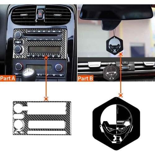 Carbon Fiber CD & AM FM Radio Panel Sticker For Chevrolet Corvette C6 2005-2007