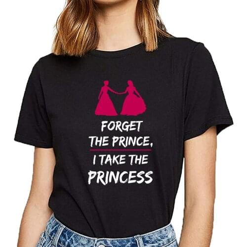 Tops T Shirt Women lesbian princess lgbt Summer Harajuku Custom Female Tshirt