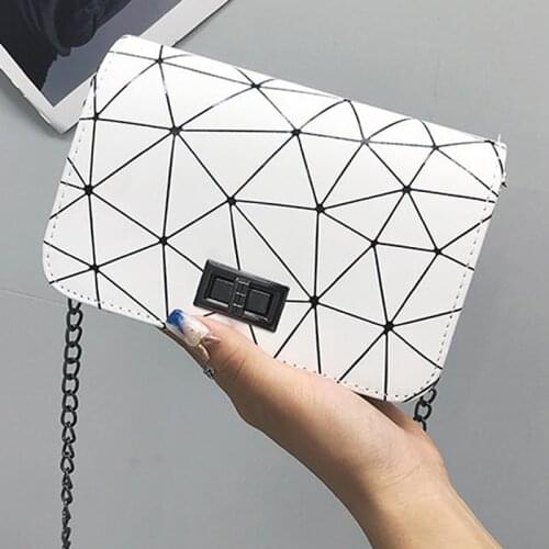 Bags for Women 2021 Fashionable Shoulder Bags Female Messenger Bag Handbag Chain Wild Crack Printing Wild Crossbody Bag