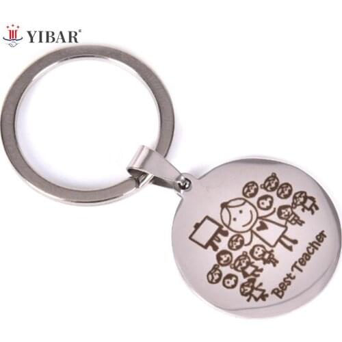 1pcs Stainless Steel Keychain Teacher Thanksgiving Gift TeacherS Day Teacher Jewelry Student Send Teacher Gift