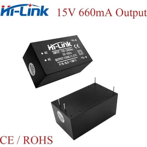 10pcs/lot Free Ship 85-264v to 10W 15V 660mA HLK-10M15 AC DC switch power supply Manufacturer