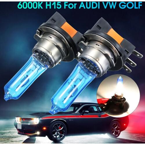 2Pcs 55W H15 Car Light Bulbs Lamp White Front Car Bulbs HID for AUDI/BMW/Ford VW GOLF MK6 MK7