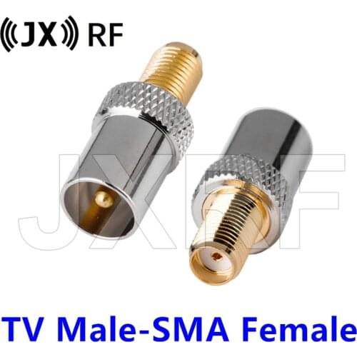 2PCS RF Coaxial Connector IEC DVB-T TV PAL Male to SMA Female Connector Adapter