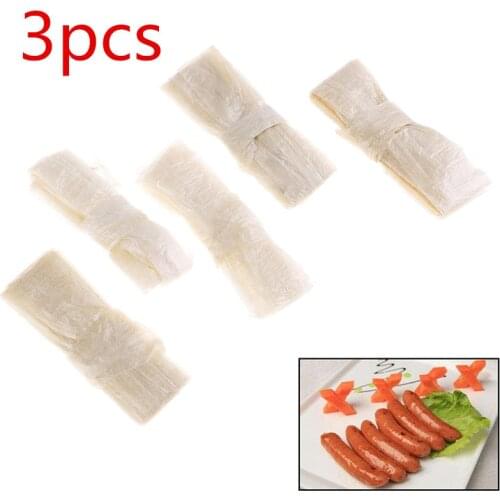3pcs Dry Sheep Casing Caliber 28mm-30mm Natural Sheep Sausage Cover, Sausage Skin, Kitchen Sausage Packaging Tools