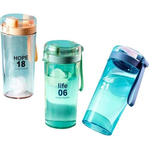 Water Bottles Shake Cup with Stirring Ball Student Portable Outdoor Sports Office Beverages Bottle 400ML