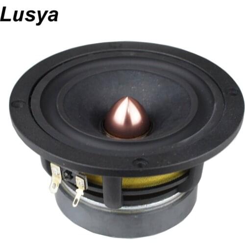 Hifi Horn 4inch Full Fange Speaker Driver Reversed Rubber Surround Mixed Paper Cone Casting Aluminum Frame 4ohm/20W T0795