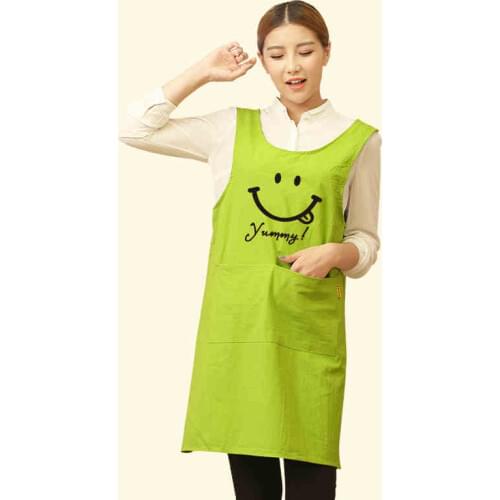 Household Kitchen Cotton Apron Pinafore Funny Female Anti-fouling Cooking Housework Adult Apron Gown