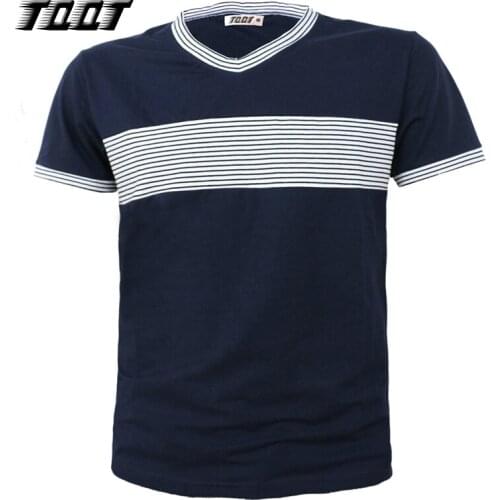 TQQT T Fashion Tank Shirt Men Regular Tees V-Neck T-Shirts Patchwork T-Shirt Men Short MenS Shirts Striped Male Shirts 5J0551