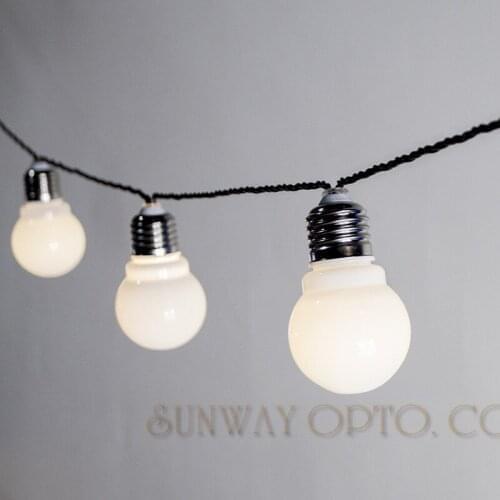 20 LED Globe Festoon Bulb Ball string light outdoor led Christmas Lights Connectable fairy light wedding garden Holiday garland