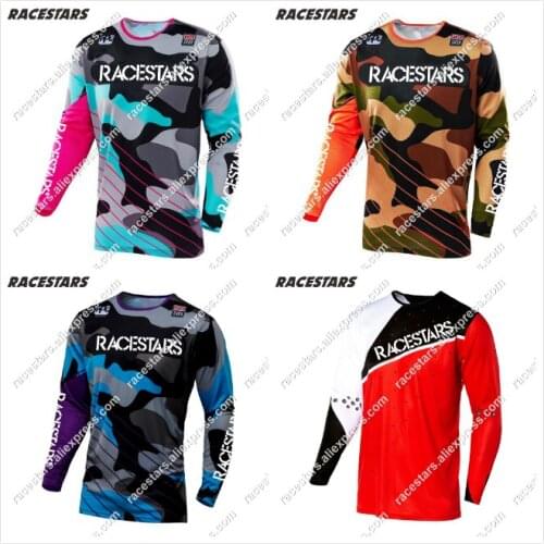 RACESTARS Moto Jersey MX MTB Off Road Mountain Bike DH Bicycle moto Jersey maillot ciclismo motocross jersey spexcec camiseta