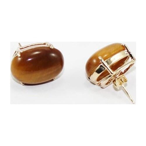 Hot sell new Tigers Eye/Tiger eye Earring AAA+ Crystal Healing Chatoyant