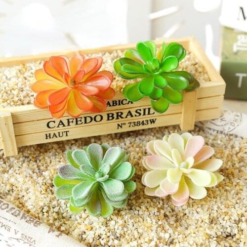 1pc Artificial Decorations Plants Simulated PVC Fleshy Flocking Bonsai Ornaments Hotel Coffee Shop Office Garden Decoration DIY