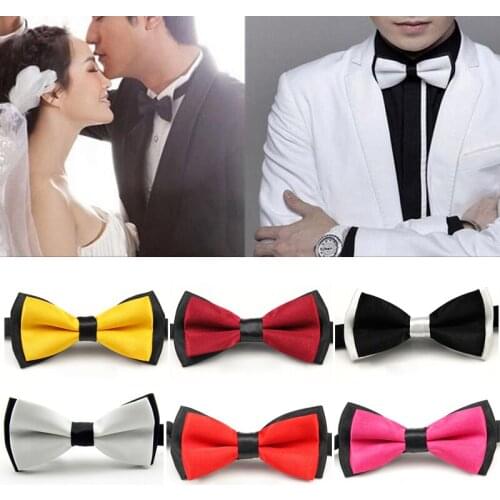 Men Bow Tie Clip Adult Bow Tie Collar Classic Fashion Wedding Party Formal Satin Gift Multicolor Adjust Neck Bow Tie New Clip-On