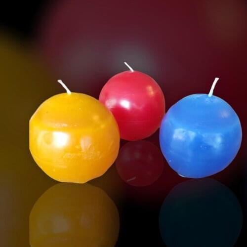 Set of 3 Colored and Scented Candle, Ball, Candle Accessory, Decoration, Decor, Bath, House, Crock Case, Gift, Witch Product