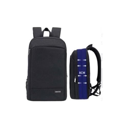 2021 New Slim Men Laptop Backpack 15.6 Inch Business Work Women Black Ultralight BackpackBackpack Bag Unisex Thin Back Pack