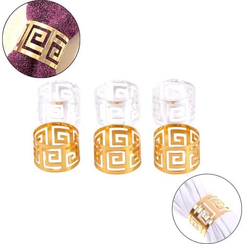 New 6pcs/lot Serviette Rings Napkin Holder West Dinner Towel Napkin Ring Party Decoration Table Decoration Accessories Tool