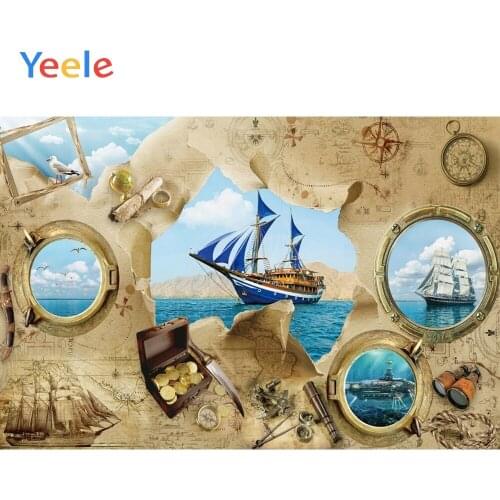 Yeele Wallpaper Photocall room Decor Ocean adventure Photography Backdrop Personalized Photographic Backgrounds For Photo Studio