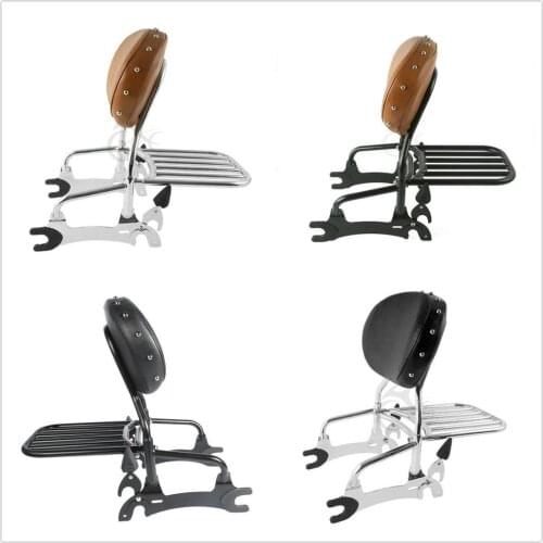 Motorcycle 12" Backrest Sissy Bar + Luggage Rack For Indian Chief Classic Vintage 2014-2018