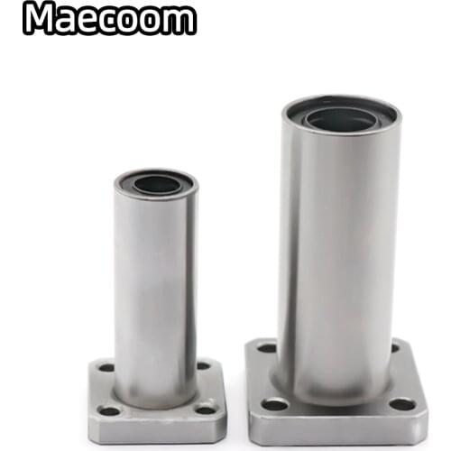 2pcs MSM Long Type Square Flange Linear Bearings LMK8LUU LMK10LUU LMK12LUU CNC rod round Shaft 3D Printer Parts Sliding Bushings