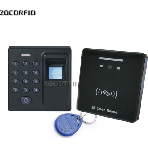 QRcode+RFID Card+Fingerprint Access Control Standalone Single Door Controller Cheapest Standalone Keypad Door Entry controller