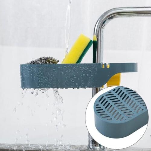Adjustable Sink Drain Rack Washing Vegetable Sponge Faucet Plastic Drying Holders Dish Drainer Shelf Basket Kitchen Accessories