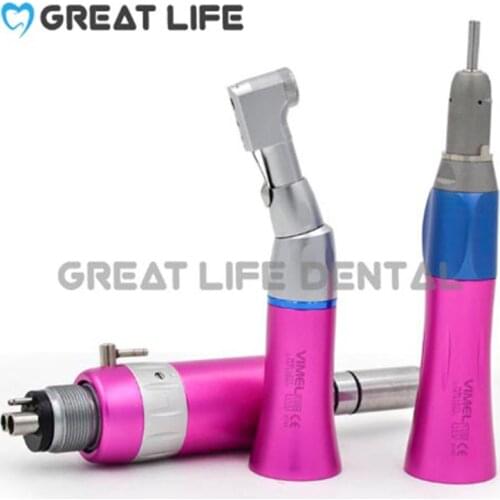 Pink NSK Style Air Motor Air Turbine Straight Contra Angle Dental Dental Low Speed Handpiece Dental Low Speed Handpiece Set