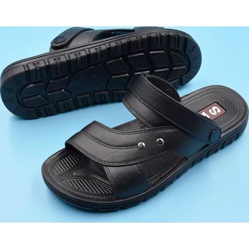 2021 Summer New Flat Slip on Soft Bottom Sandals Men Fashion Non-slip Slippers for Male Outdoor Chic Sandy Beach Men Sandals