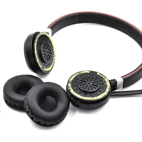 Replacement Leather Ear Pads Cushion Cover Earpads for Jabra Evolve 20 20se 30 30II 40 65 Headset