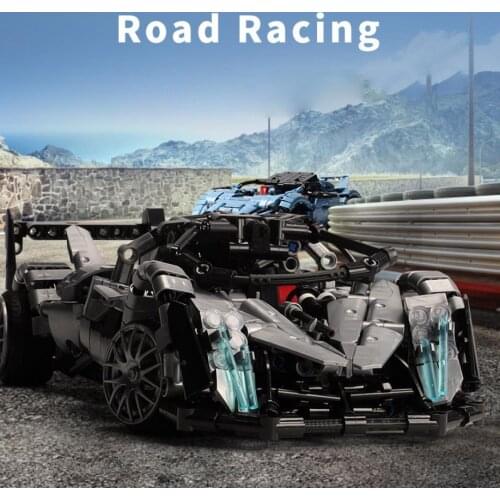 Technical building block road racing super sport car Lykan Hypersport model 2.4Ghz radio remote control vehicle steam brick toy