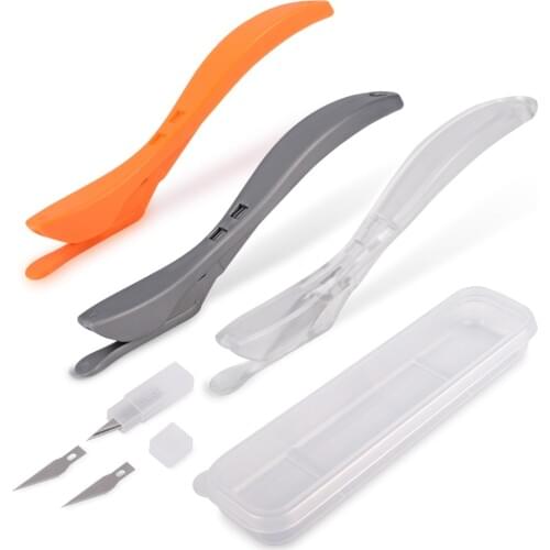 FOSHIO 3Pcs Car Body Film Slitter Vinyl Cutter Knife+5Pcs Blade Car Sticker Wrapping Wall Paper Cutting Tool DIY Styling Tool