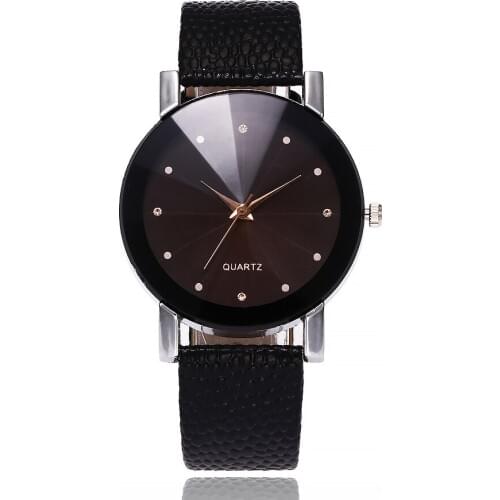 Cay Women Quartz Watches Fashion Casual Ladies Watch Diamond Dial Leather Female Quartz Wristwatches Relogio Feminino