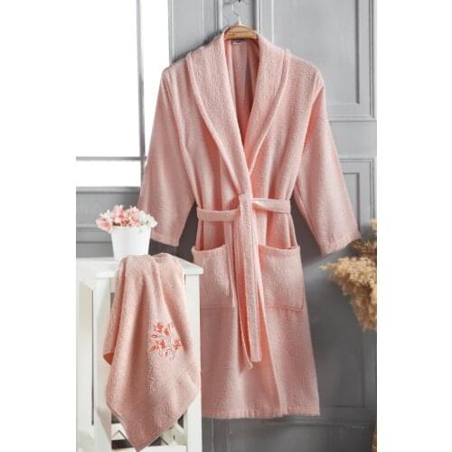 Singlet Lady 'S Robe Set 2'li Robe Hair Towel