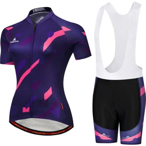 2021 Womens Miloto Cycling Jerseys Set Summer Cycling Wear Mountain Bike Clothes Bicycle Clothing MTB Bike Clothing Cycling Suit