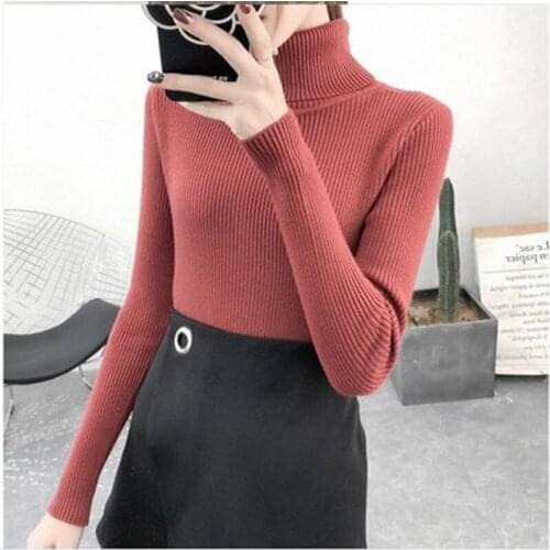 Women Sweaters 2021 Autumn Winter Tops Korean Slim Women Pullover Knitted Sweater Jumper Soft Warm Pull Femme