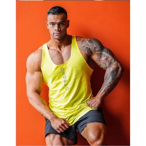 New dry net running vest training vest Top Mens bodybuilding and fitness clothing mens gym sleeveless vest