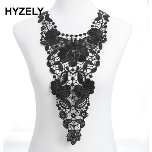 1pcs Fabric Flower Lace Sewing Applique Lace Collar Neckline Collar Applique Diy Craft Neckline Sewing Accessories NL111