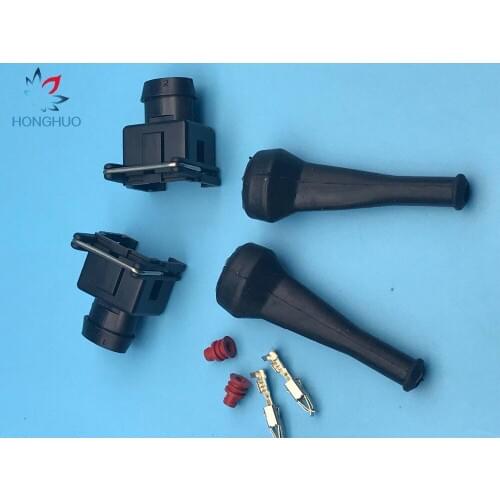 10pcs/lot 2Pin 10X EV1 Short plug Female Fuel Injector Connector 750cc 1000cc 650cc