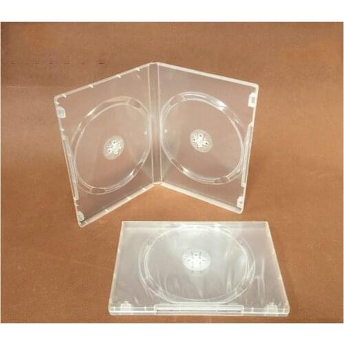2PCS 2DVD Transparent Soft Plastic Case 190X135X14mm Hold Insert / 2 Disc
