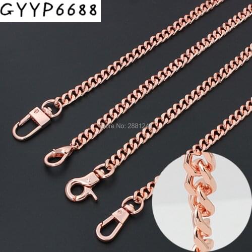 7mm rose gold thin metal bag chain bags strap bag parts DIY handles easy matching Accessory Handbag Straps Bag
