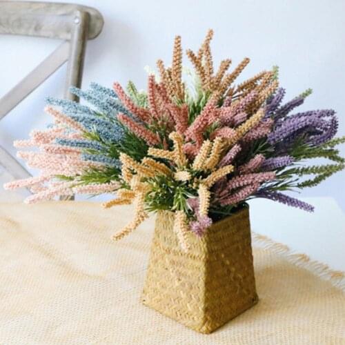 New Artificial Lavender Realistic DIY Colorful Home Decoration Simulation Plant Lavender for Indoor Flowers исскустветвенные
