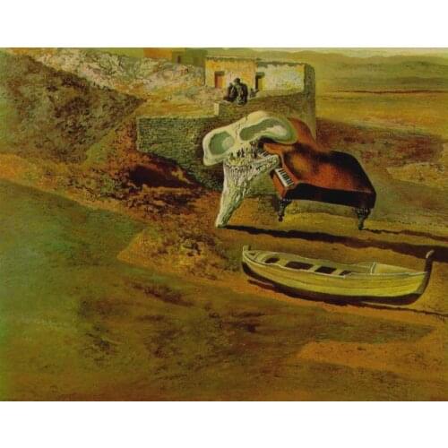 Oil Painting,100% handmade Oil Painting Reproduction on linen canvas,atmospheric-skull-sodomizing-a-grand-piano