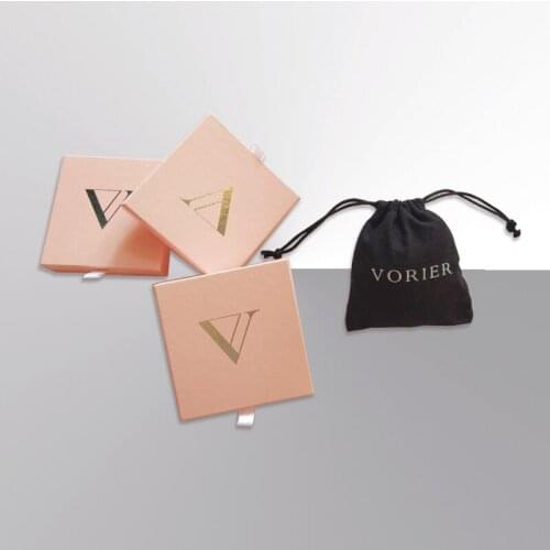 New custom luxury design printed cardboard paper jewelry box with logo printing