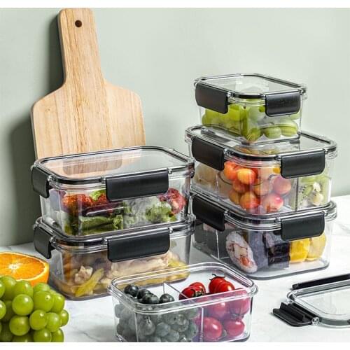 Multifunctional Fresh-keeping Bento Box Lunch Box Kitchen Refrigerator Fruit And Vegetable Household Picnic Office Storage Box