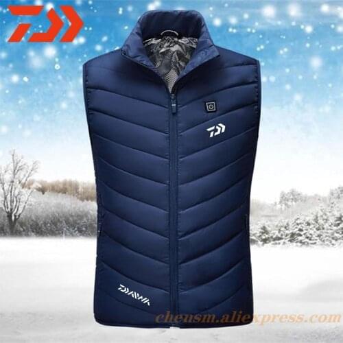 Dawa 2020 Men Outdoor USB Infrared Heating Vest Jacket Men Winter Electric Thermal Clothing Waistcoat For Sports Fishing