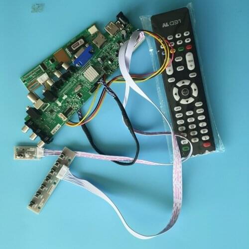 Kit For LP141WX3-TLB3/LP141WX3-TLB4 DVB-T2 DVB-T Controller board 30pin 1280X800 1 CCFL LCD TV VGA USB remote Digital HDMI Panel