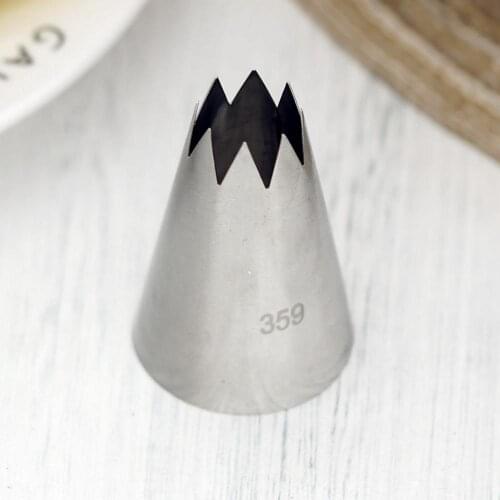 #359 Large Size Open Star Icing Tips DIY Meringue Cup Cake Decorating Cream Paste Tools 8-Teeth Piping Nozzle