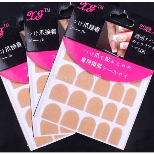 New Professional One-Off Double Side Nail Stickers For False Nail Tips 10 Sheets/lot